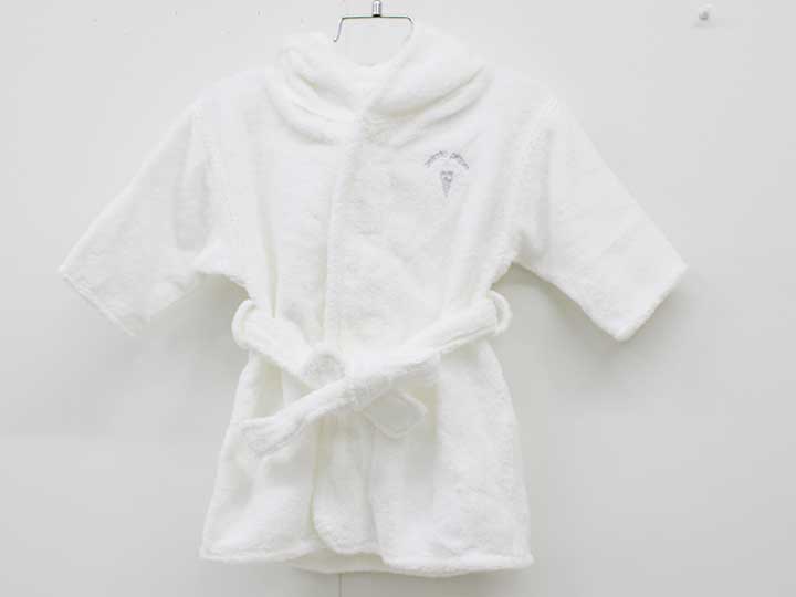 Bathrobes - ジェラートピケ バスローブ 80cm キッズ 男児 女児 白【中古】【ネット限定】【新入荷!】≪