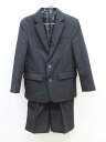 【新規値下げ!】フォーマル〕120cmスーツ黒卒園式入学式結婚式七五三発表会謝恩会冠婚葬祭【中古】子供服キッズkids男の子130132fml