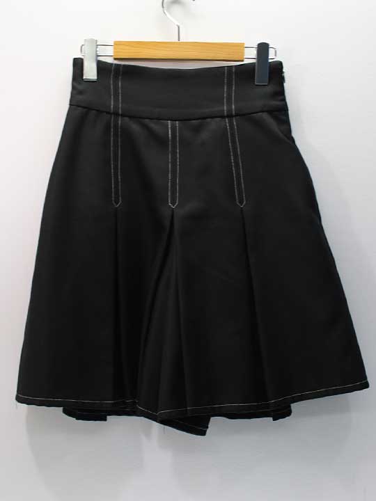 ジルバイジルスチュアート ハイウエストタックミニスカパンツ M レディース ブラック【中古】【新入荷】■