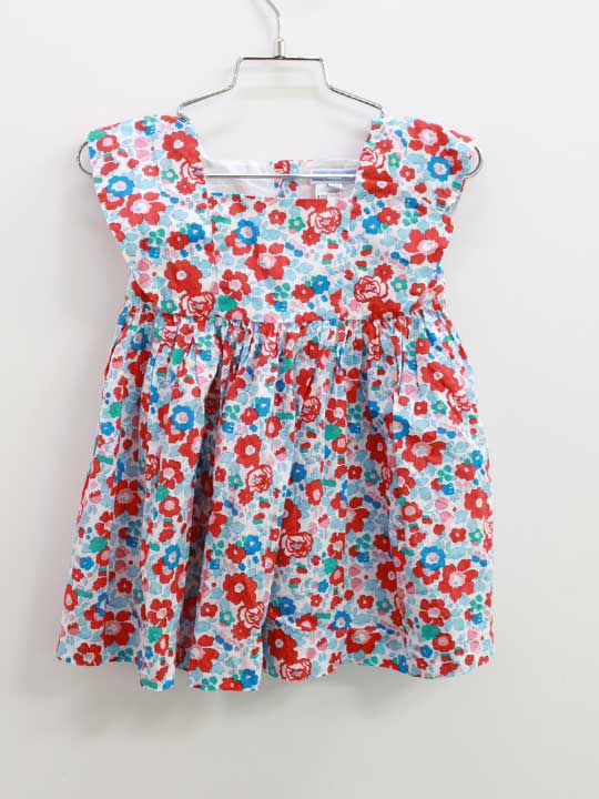 【新規SALE!】ジャカディ ノースリーブワンピース 81cm キッズ 女児 赤×青【中古】○