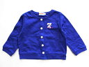 【新規値下げ!】《ミキハウス/mikihouse》80cm 長袖カーディガン 青【中古】子供服 キッズ kids ベビー服 baby 女の子 春秋 402022