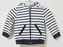 【値下げ!】《プチバトー/PETIT BATEAU》81cm 長袖パーカー 白×紺【中古】子供服 キッズ kids ベビー服 baby 男の子 秋冬 319022 tops