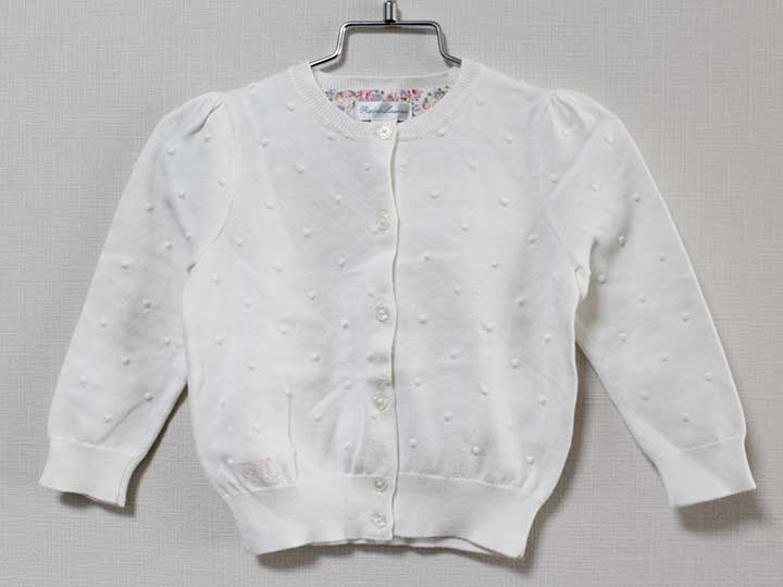 【値下げ!】《ラルフローレン/Ralph Lauren》90cm 長袖カーディガン 白【中古】子供服 キッズ kids ベビー服 baby 女の子 春 702032 tops 1