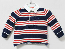 【値下げ!】《ラルフローレン/Ralph Lauren》80cm 長袖ポロシャツ 紺×赤系【中古】子供服 キッズ kids ベビー服 baby 男の子 春秋冬 713032 tops