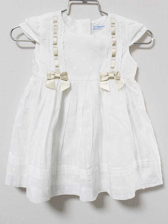 新品 未使用品《マヨラル/Mayoral》80cm 半袖ワンピース 白 子供服 キッズ kids ベビー服 baby 女の子 夏 905032 onepi