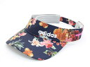 【SALE】『adidas/アディダス』トロピカルフラワーサンバイザー/カジュアル/スポーツ/おしゃれ/帽子/他小物 ネイビー×マルチ/紺×マルチ レディース フリー【中古】 春夏 hat etc 506042