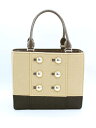 『kate spade new york/ケイトスペード ニューヨーク』フェルトトートバッグ/カジュアル/シンプル/おしゃれ/かわいい/バッグ/BAG/鞄 ベージュ×ゴールド×ブラック/ベージュ×金色×黒 レディース 【中古】 秋冬 809042