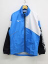 『MIZUNO/ミズノ 』ナイロンジップジャケット/スポーツウェア/スポーツ/ウインドブレーカー/羽織/長袖 ブルー×ホワイト/青×白 レディース XS【中古】...
