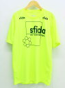 『sfida/スフィーダ』トレーニングカットソー/スポーツ/スポーツウェア/Tシャツ/カットソー/半袖 イエロー/×ブラック/黄色×黒 メンズ L【中古】 春夏...