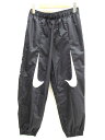 『NIKE/ナイキ』エアマックスウーブンパンツ/パンツ/スポーツ/ジャージ/トレーニングパンツ/十分丈 ブラック×ホワイト/黒×白 レディース S【中古】 春夏...