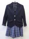 【新規値下げ!】ポンポネットpomponette160cmスーツ濃紺×白×青フォーマル入学式卒業式結婚式冠婚葬祭発表会謝恩会【中古】子供服キッズkidsジュニア...