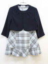 【新規値下げ!】組曲KUMIKYOKU105cm(S)アンサンブル濃紺×グレー×水色フォーマル入園式卒園式入学式結婚式冠婚葬祭発表会謝恩会【中古】子供服キッズk...