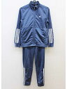 ▼アディダス/adidas▼140cm ジャージ上下セット 白×青 【中古】子供服 キッズ kids 男の子 春秋冬 tops 402042