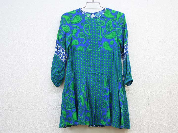 【SALE!】▼ステラ マッカートニーキッズ/Stella McCartney kids▼104cm位(4) ワンピース 青×緑×白×黒 【中古】 子供服 キッズ kids 女の子 春秋 onepi 402042