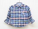 【SALE!】▼ミキハウス/MIKIHOUSE▼90cm リバーシブルシャツ 青×白×黄色%水色 【中古】子供服 キッズ kids ベビー服 baby 男の子 ...