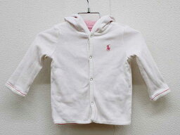 ▼ラルフローレン/Ralph Lauren▼60cm位 パーカー 白＆白×ピンク リバーシブル 【中古】子供服 キッズ kids ベビー服 baby 女の子 春秋冬 tops 512042