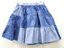 【SALE!】▼コムサ・フィユ/COMME CA FILLE▼140cm スカート 青×水色 【中古】 子服 キッズ ジュニア 女の子 春夏 bottoms 4...
