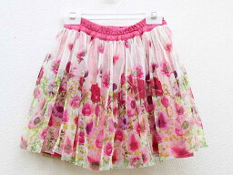 ▼ニットプランナー/KP/ケーピー▼130cm スカート ピンク×アイボリー×緑 【中古】 子供 キッズ kids 女の子 bottoms 春夏 904042