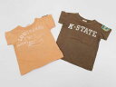 【夏SALE!】▼デニム&ダンガリー/DENIM DUNGARE/D&D▼90cm 半袖Tシャツ/半袖カットソー2点set 薄オレンジ×白&茶×白 【中古】【ネ...