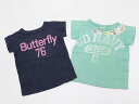 【夏SALE!】▼デニム&ダンガリー/DENIM DUNGARE/D&D▼90cm 半袖Tシャツ/半袖カットソー2点set 紺×ピンク&水色系×白 【中古】【ネ...