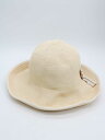 【夏SALE】『OVERRIDE/オーバーライド』ペーパーリボンハット/帽子/小物 ベージュ×アイボリー レディース 57cm【中古】 春夏 hat etc 025042