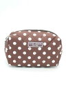 ★HENRI BENDEL/ヘンリーベンデル★ ドットキルティングポーチ/かわいい/シンプル/軽量/小物 ブラウン/茶【中古】春夏秋冬 hat etc 5221...