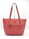 【値下げ】★COACH/コーチ★レザートートバッグ/38312/トートバッグ/ハンドバッグ/シンプル/きれいめ/バッグ/鞄/BAG レッド/赤 レディース【中古】春夏秋冬 921042