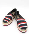 【夏SALE】★TOMMY HILFIGER/トミーヒルフィガー★エスパドリーユシューズ/ボーダー/おしゃれ/シューズ/靴 ブラック×トリコロール レディース ...