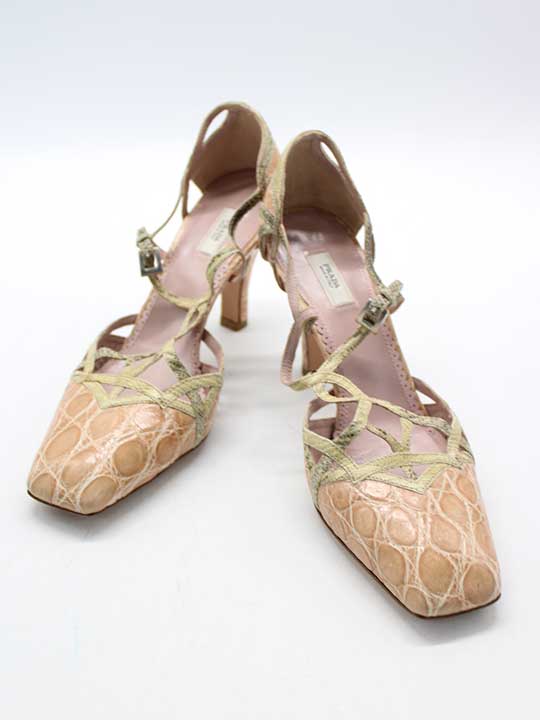 【PRADA】ツートンスクエアトゥパンプス☆SALE中 楽天市場】プラダ 中古(形状(つま先)スクエアトゥ