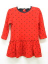 【楽天スーパーSALE!】△プチバトー/PETIT BATEAU △86cm(24m) 長袖ワンピース 赤 ハート柄【中古】子供服 キッズ kids ベビー服 baby 女の子 春秋冬 409032