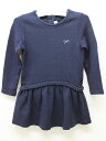 △リリーゴーフレット/Lili gaufrette△92cm(2A) 長袖ワンピース 紺【中古】子供服 キッズ kids 女の子 春秋冬 409032