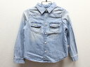 ボンポワンBONPOINT105cm(4)長袖ダンガリーシャツライトインディゴ【中古】子供服キッズkids女の子春秋409032tops
