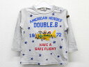 △ミキハウスダブルB/MIKIHOUSE DOUBLE.B△80cm 長袖Tシャツ/長袖カットソー/ロンT グレー Bくん【中古】子供服 キッズ kids ベビ...