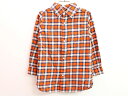 △トミーヒルフィガー/TOMMY HILFIGER△106cm(XS/4-5) 長袖ネルシャツ オレンジ系 チェック【中古】子供服 キッズ kids 男の子 春秋 029032 tops