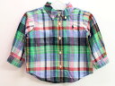 △ラルフローレン/Ralph Lauren△70cm 長袖シャツ マルチカラー チェック【中古】子供服 キッズ kids ベビー服 baby 男の子 春秋 42...