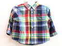 △ラルフローレン/Ralph Lauren△70cm 長袖シャツ 紺赤系マルチ チェック【中古】子供服 キッズ kids ベビー服 baby 男の子 春秋 42...