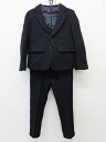 【新規値下げ!】▲Jプレス/J.PRESS▲120cm スーツ3点セット 黒 ピンストライプ ベスト付き フォーマル 卒園式 入学式 結婚式 七五三 発表会 謝...