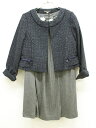 ▲ベベ/BeBe▲130cm アンサンブル 濃紺×グレー フォーマル 入学式 卒業式 卒園式 謝恩会 結婚式 発表会 冠婚葬祭【中古】子供 キッズ kids 女...