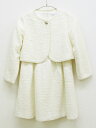 【新規値下げ!】▲グリーンレーベル/green label relaxing▲135cm ツイードアンサンブル 白系 ラメ入り フォーマル 入学式 卒業式 卒園...