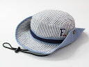 ▲ファミリア/familiar▲53-55cm サファリハット/帽子 白紺系 ヒッコリーストライプ ピクニック ハイキング 日よけ【中古】子供 キッズ kids...