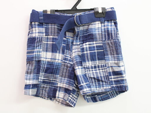 【SALE!】▲ラルフローレン/Ralph Lauren▲80cm ショートパンツ/ハーフパンツ/半ズボン/短パン 紺系 パッチワーク チェック ベルト付き【中古】子供服 キッズ kidsベビー服 baby 男の子 春夏 bottoms 615042 【SALE!】▲ラルフローレン/Ralph Lauren▲80cm ショートパンツ/ハーフパンツ/半ズボン/短パン 紺系 パッチワーク チェック ベルト付き【中古】子供服 キッズ kidsベビー服 baby 男の子 春夏 bottoms 615042