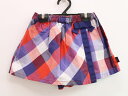 【SALE!】▲組曲/KUMIKYOKU▲80cm ラップキュロットスカート/キュロットパンツ/ショートパンツ 紺×赤系 チェック【中古】子供服 キッズ kidsベビー服 baby 女の子 春夏 bottoms 615042
