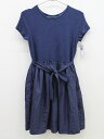 新品 未使用品▲ラルフローレン/Ralph Lauren▲155cm(XL/16) 半袖/ワンピース 濃紺 リボンベルト付き 子供服 キッズ kids ジュニア 女の子 onepi 225042(4)