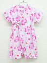【夏SALE!】▲ミキハウス/mikihouse▲70-80cm(M) 甚平オール ピンク×紫 紫陽花 金魚 お祭り 花火大会 納涼祭 盆踊り 湯上り【中古】子...
