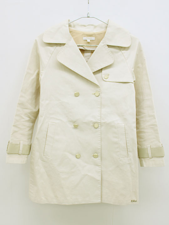 【楽天スーパーSALE!】▲クロエ/Chloe▲140cm(10) スプリングコート オフホワイト【中古】子供服 キッズ kids ジュニア 女の子 春秋 otr 509042