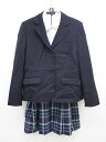 【新規値下げ!】▲ポンポネット/pom ponette▲160cm スーツ4点セット 濃紺×水色系チェック ブラウス&カーディガン付き フォーマル お受験 お稽...