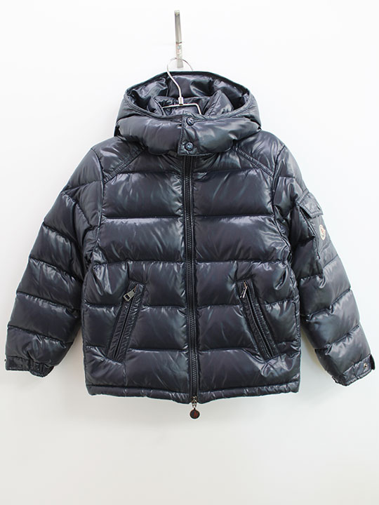 ▲モンクレール/Moncler▲116cm(6a) ダウンジャケット/ジャンパー/ブルゾン/アウター 濃紺 MAYA フード取外し可 コミックタグ【中古】子供服...