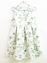 ▲タルティーヌエショコラ/Tartine et Chocolat▲120cm ジャンパースカート ミントブルー系 薔薇柄 フォーマル 入学式 卒園式 発表会 七...