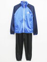 ▲アディダス/adidas▲150cm ジャージ/トレーニングウェア上下セット 青×黒 スポーツ トレーニング 練習 課外活動 部活【中古】子供服 キッズ ki...