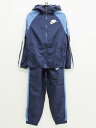 ▲ナイキ/NIKE▲160cm(L) ナイロントレーニングウェア上下セット 紺×ブルー スポーツ トレーニング 練習 部活【中古】子供服 キッズ kids ジュ...